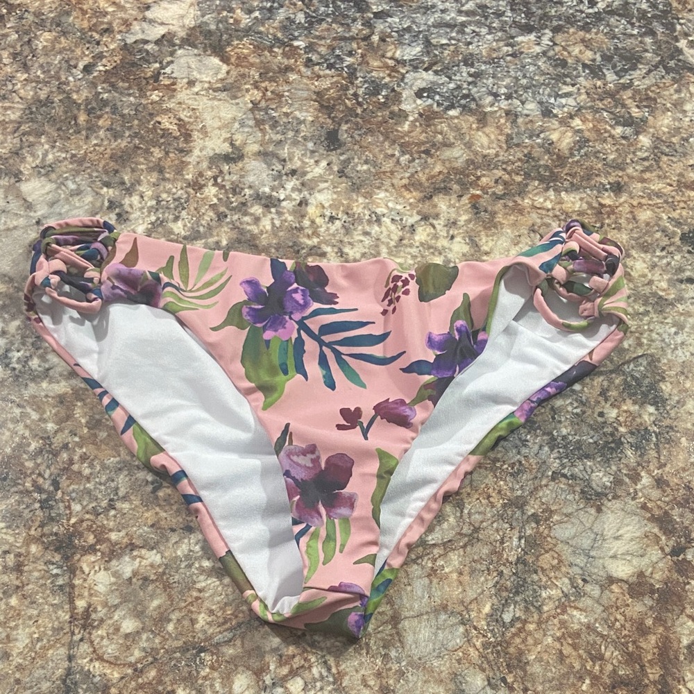 Tilly's Pink Floral Hipster Bikini Bottoms
